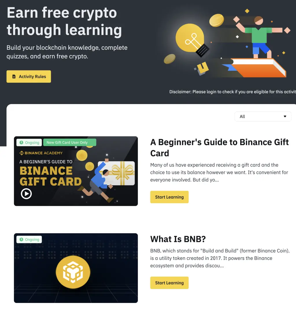 Binance Learn And Earn