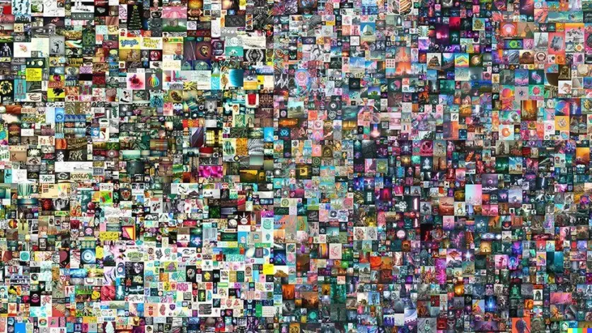 Beeple’s Everydays: The First 5000 Days, sold for $69.3m at Christie’s in March 2021. Photograph: Getty Images