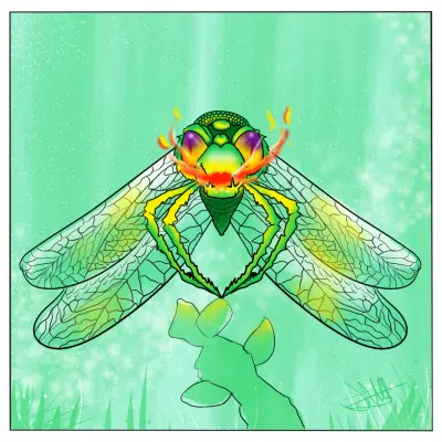 Garden Winged Dragon Fly