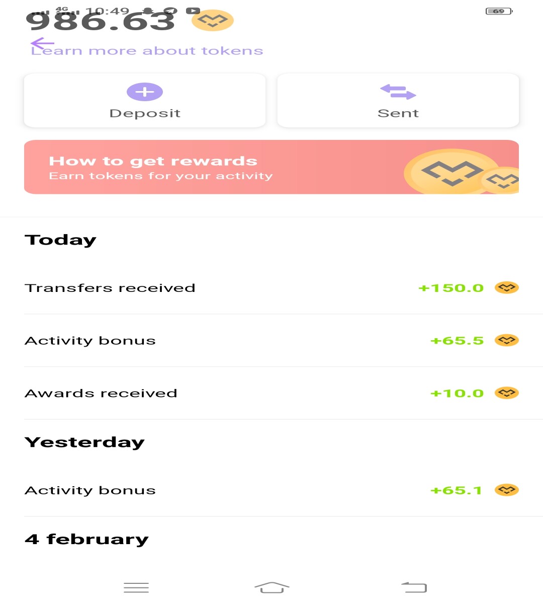 Daily rewards system
