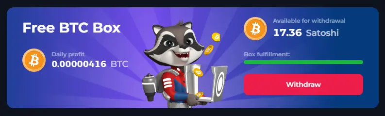 BetFury BTC box
