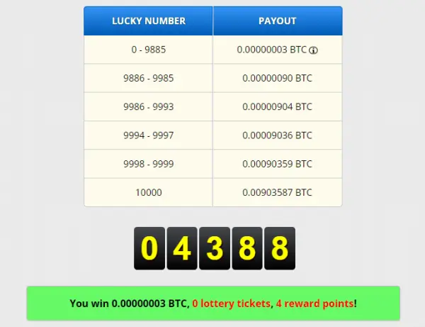 Freebitco.in payout