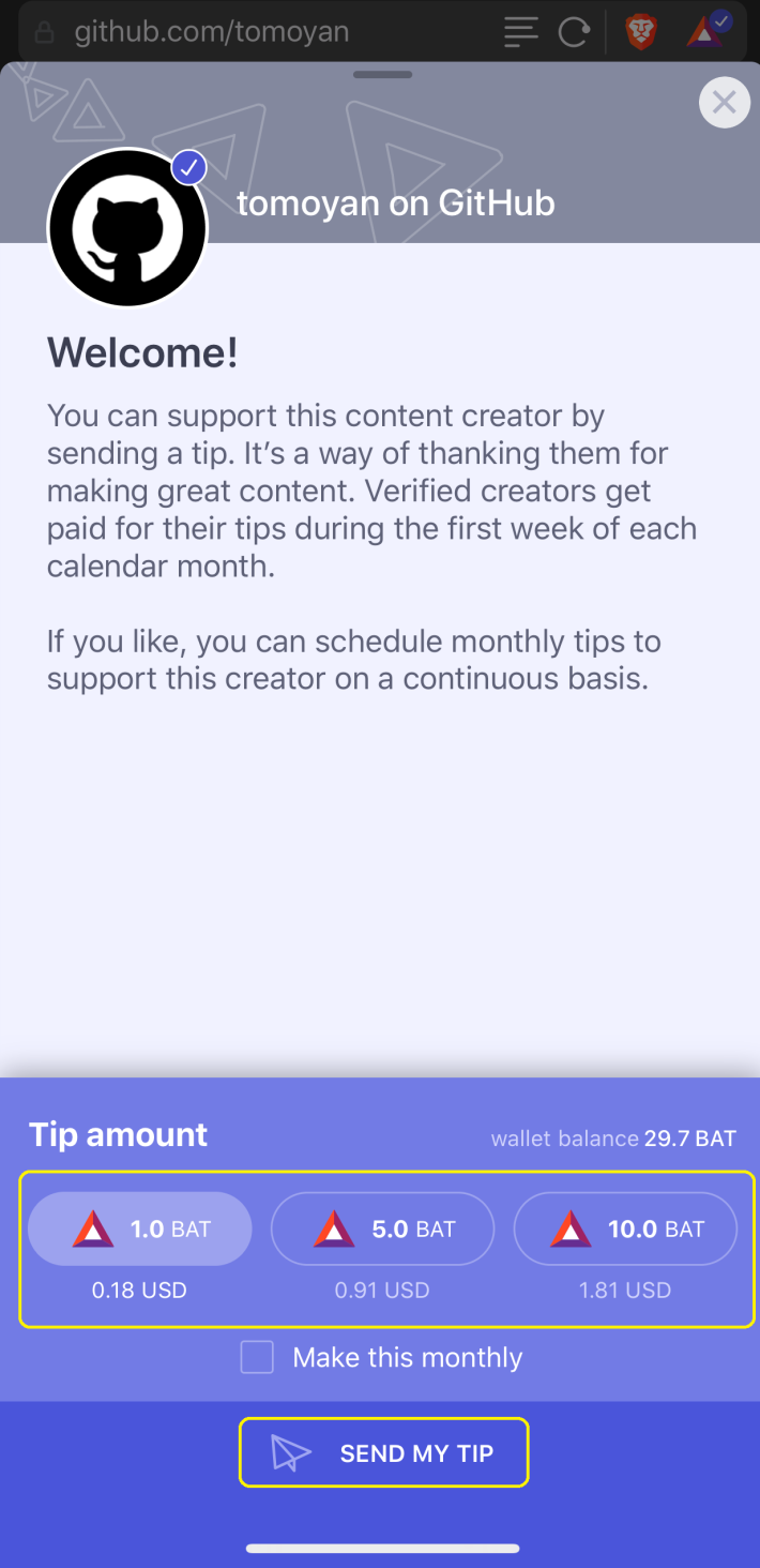 tip amount