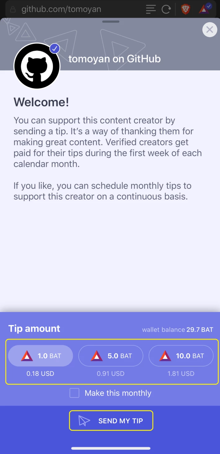 tip amount