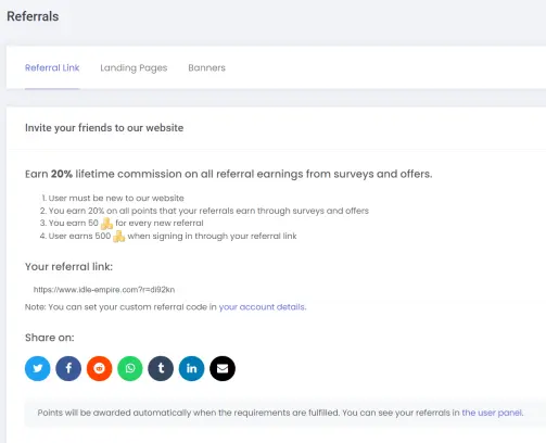 Referral Page