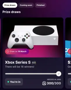 Currently, you can win an Xbox Series S.