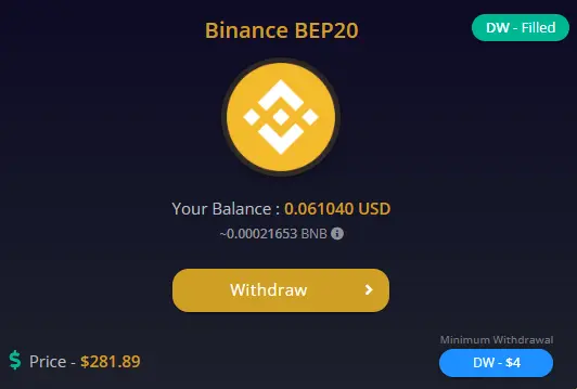 FireFaucet BEP20 withdrawals