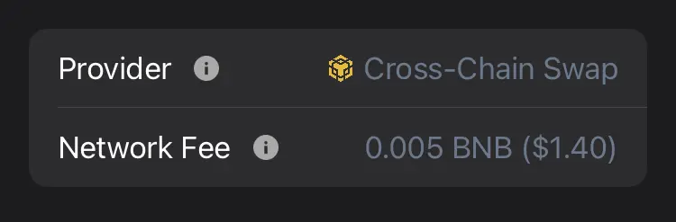 Cross-chain swap in Trust