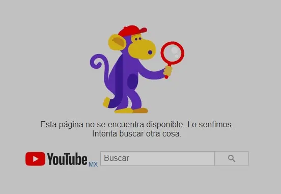 Canal de Youtube no encontrado