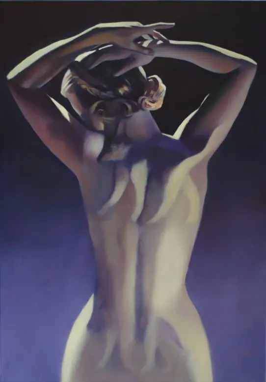 surrealist nude oil painting