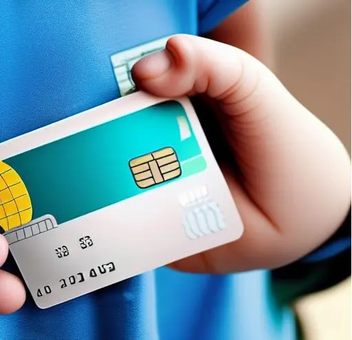 Kid with bank card
