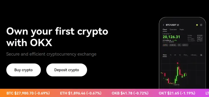 OKX Landing page