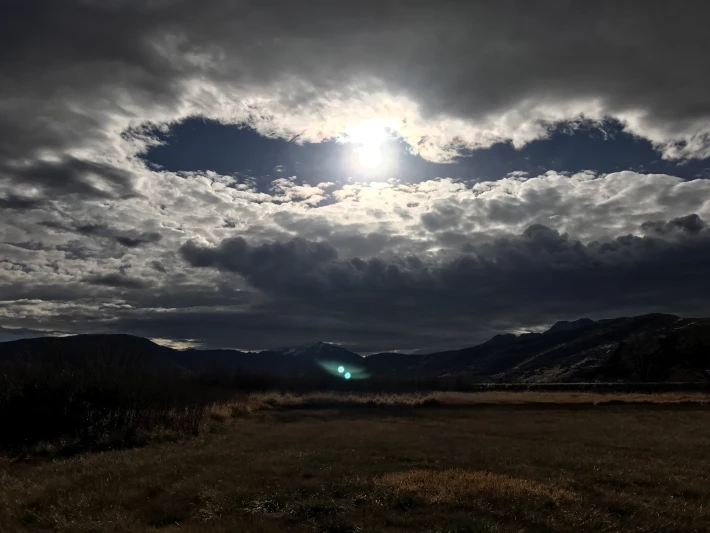 Sun in distance