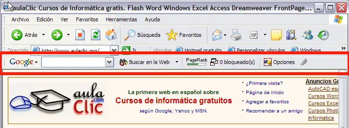Barra de búsqueda de Google