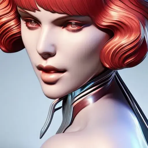 Cyborg woman in latex (artistic portrait)
