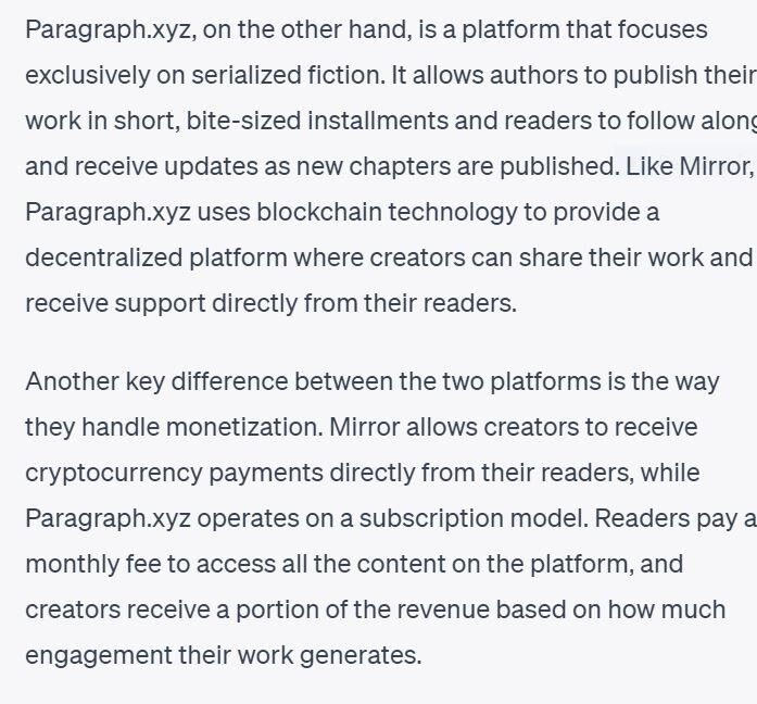 Paragraph chatgpt MIrror