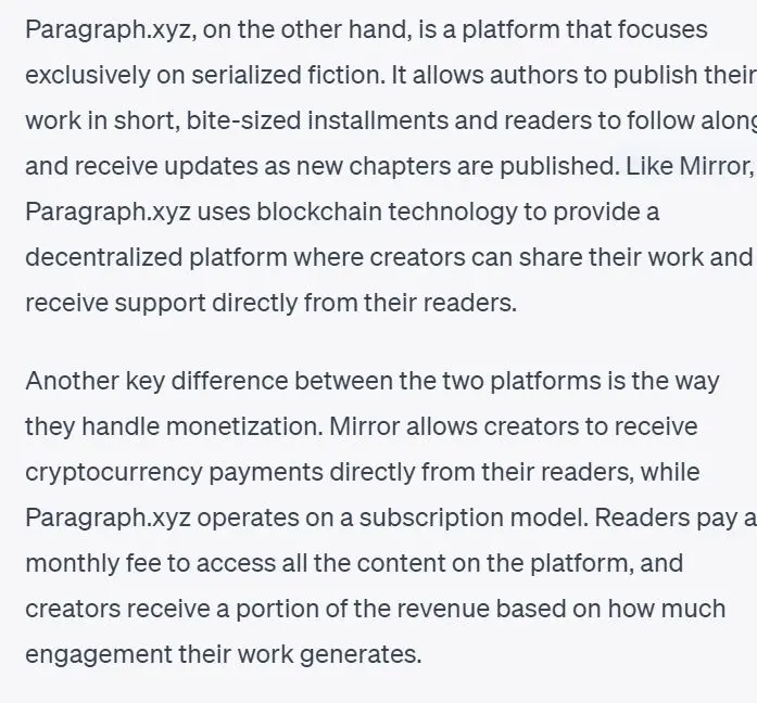 Paragraph chatgpt MIrror