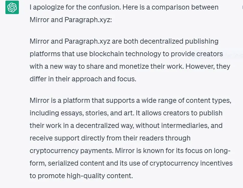 Mirror Paragraph chatgpt