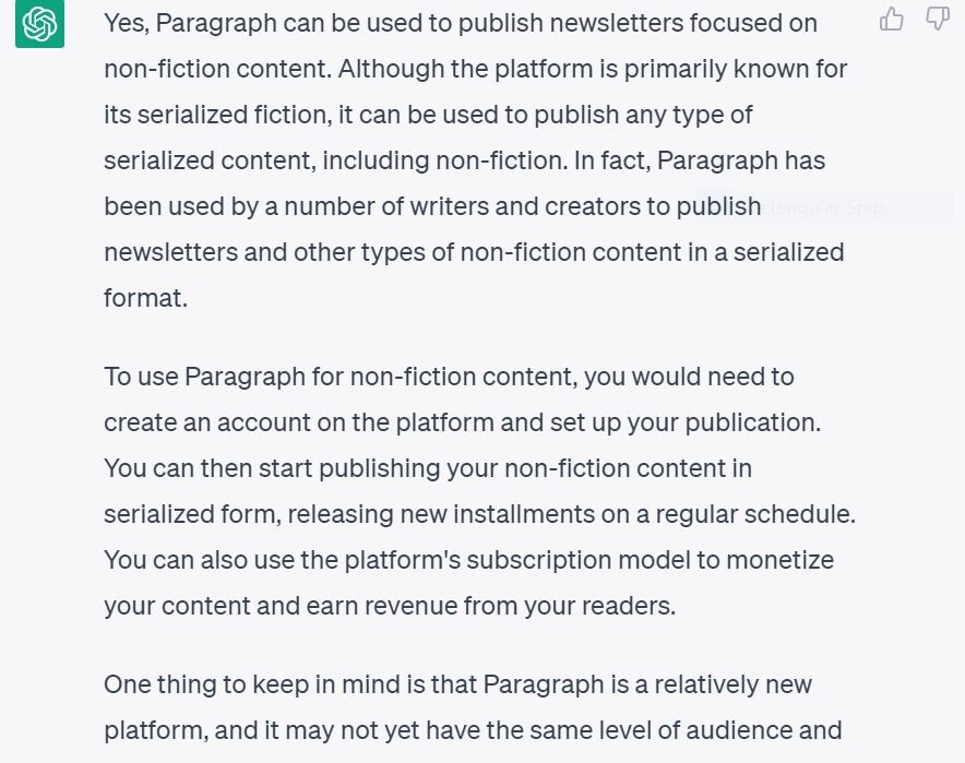 Paragraph chatgpt