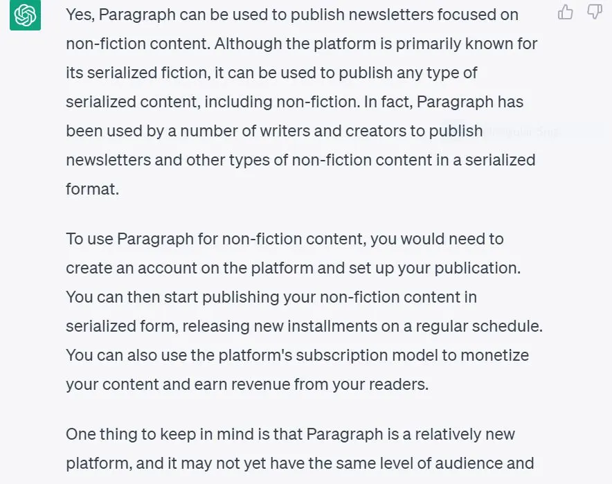 Paragraph chatgpt