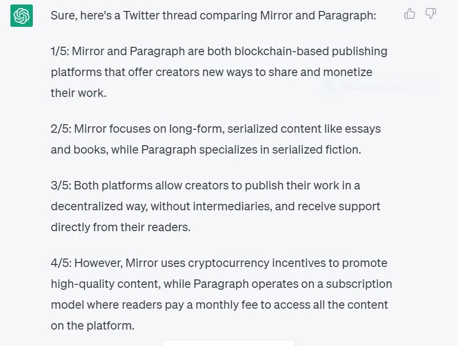 twitter thread mirror paragraph