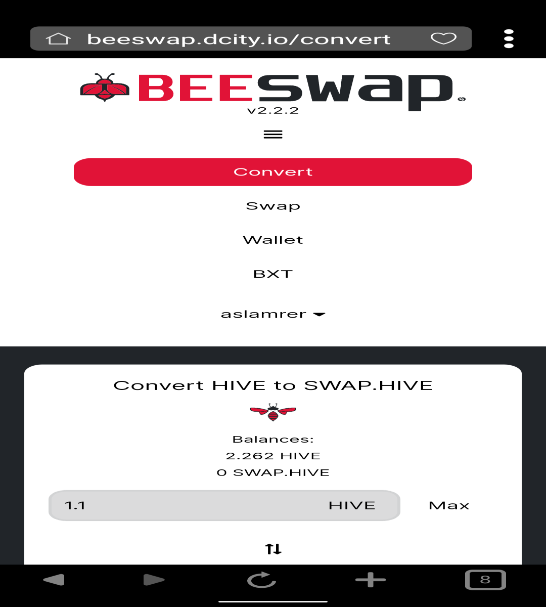 Hive to Hive Swap