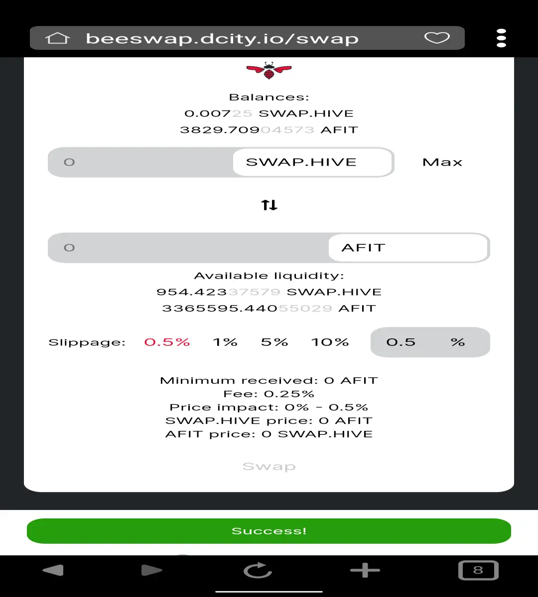 Hive-Swap to AFIT