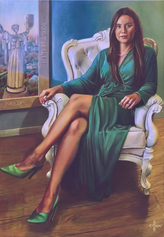realist female form oil painting