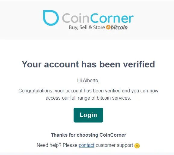 account verified