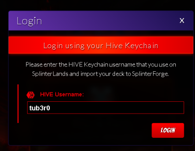 login splinterforge