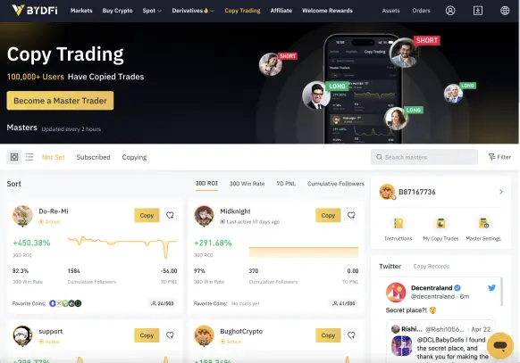 BYDFi Copy Trading