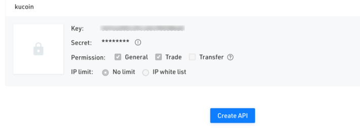 Kucoin - Create API