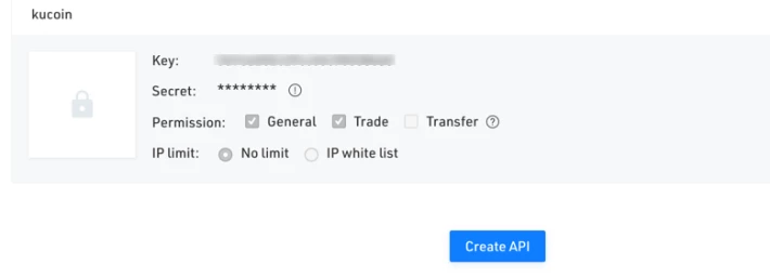 Kucoin - Create API