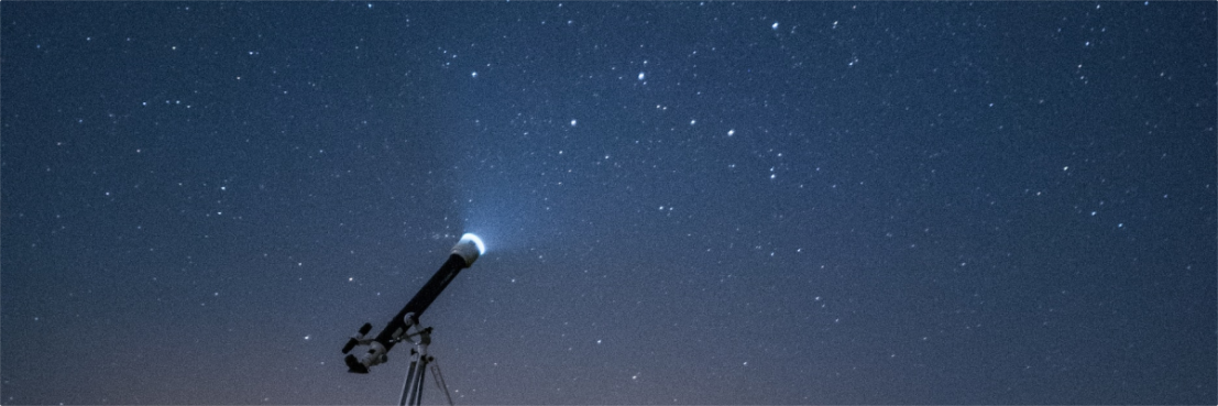 Telescope into the starry night