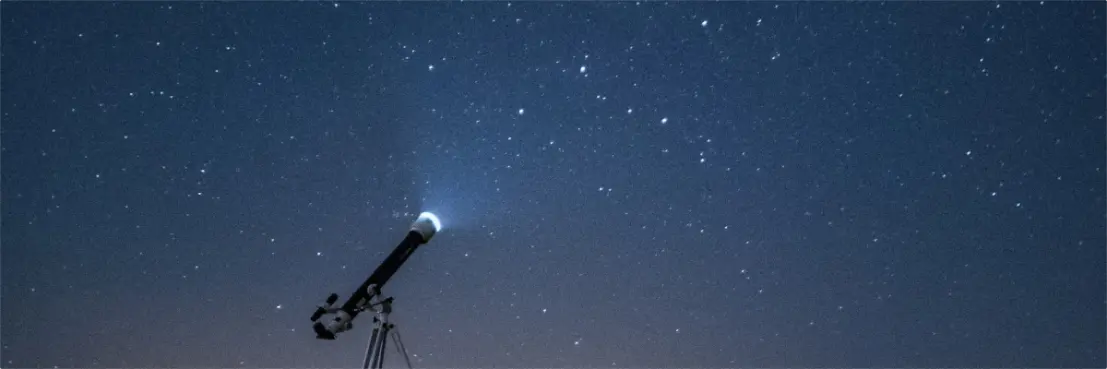 Telescope into the starry night