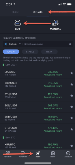 BitUniverse - Create Bot Trade