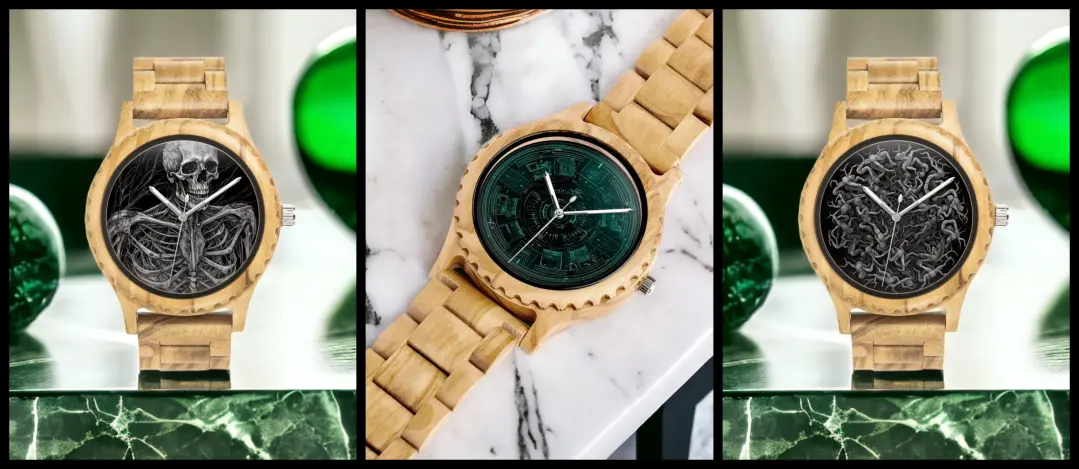 Holz-Armbanduhren