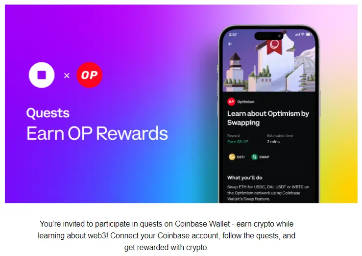 Earn OP Rewards with Coinbase Wallet