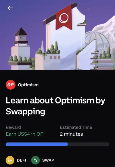 Learn about Optimism by Swapping