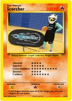 Surrey Scorchers mascot
