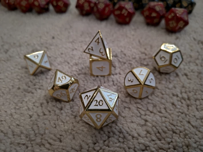 White/Gold Enameled