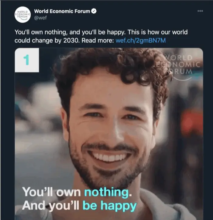 World Economic Forum agressive mesage