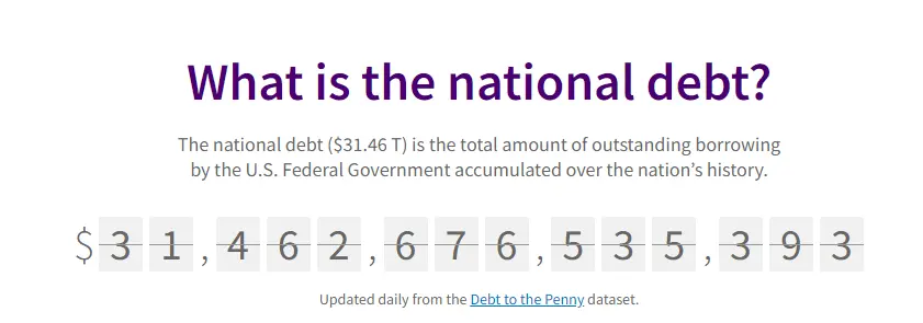 us national debt
