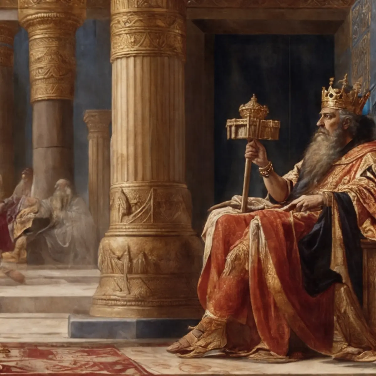 AI-generated image of king Solomon