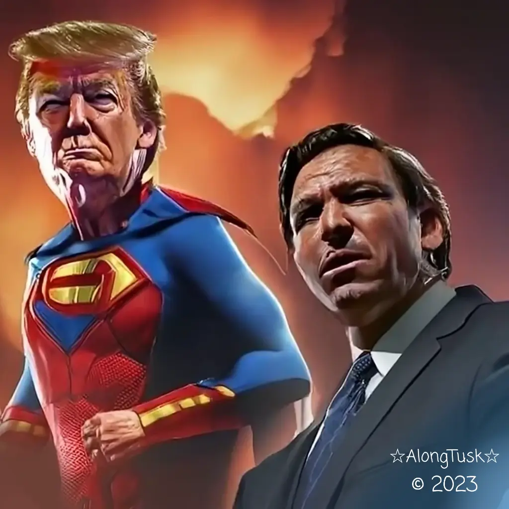 Donald Trump and Ron DeSantis by Along Tusk