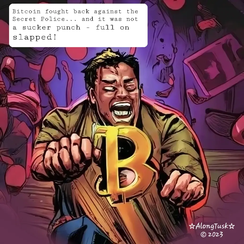 Secret Police beaten by Bitcoin by Along Tusk