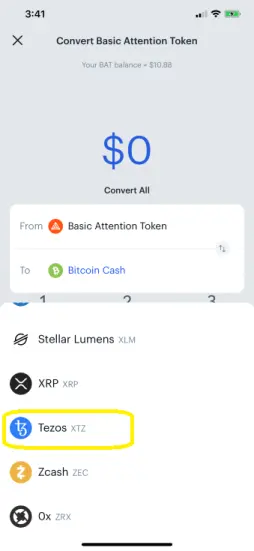 tezos select