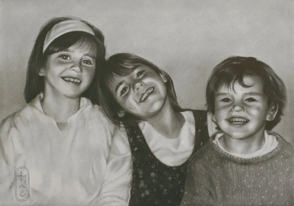 realist portraits graphite pencil drawing
