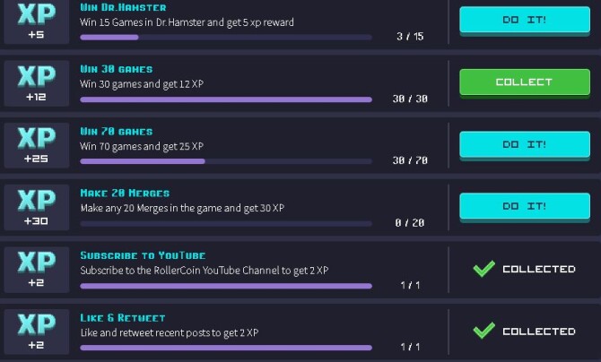 daily task for seasonal event on rollercoin