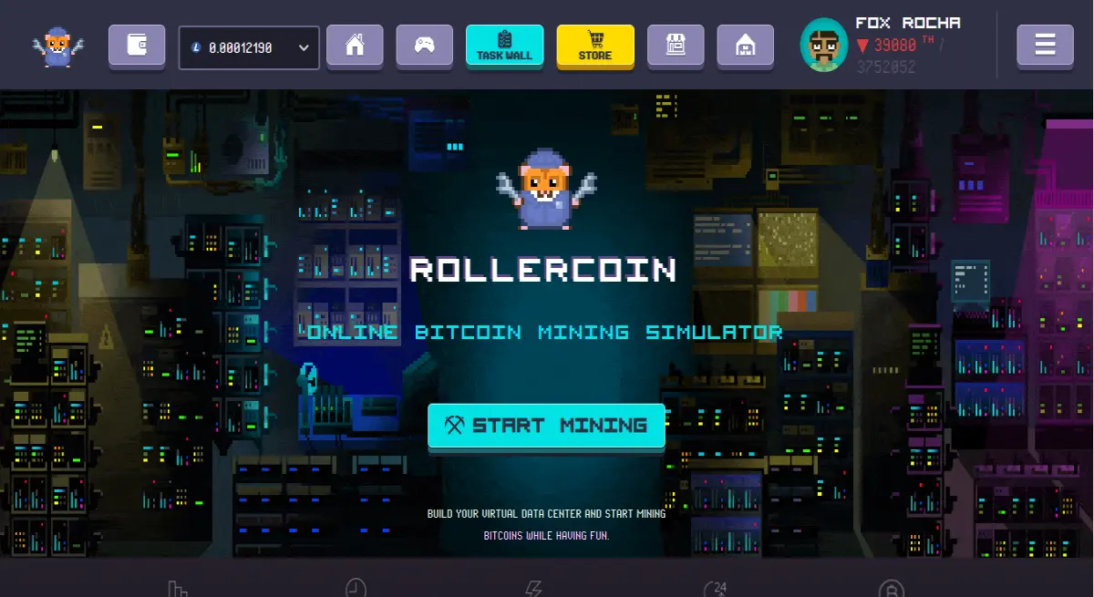 The Homepage of Rollercoin